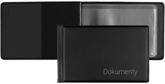 Okładka na dokumenty małe czarna