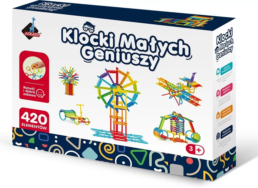 Klocki małych geniuszy patyki 420el - tantis.pl