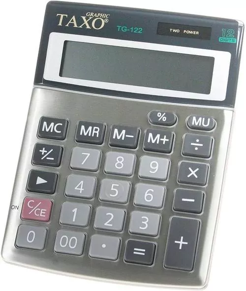 Kalkulator Taxo 12- pozycyjny TG-122 srebrny - tantis.pl