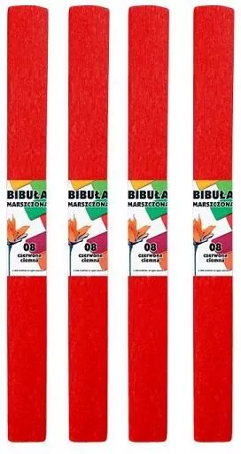 Bibuła marszczona 08 czerwona ciemna - tantis.pl