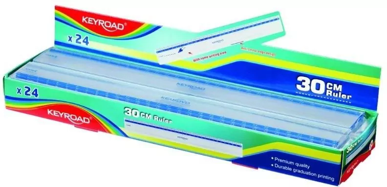 Linijka 30cm plastikowa transparentna - tantis.pl