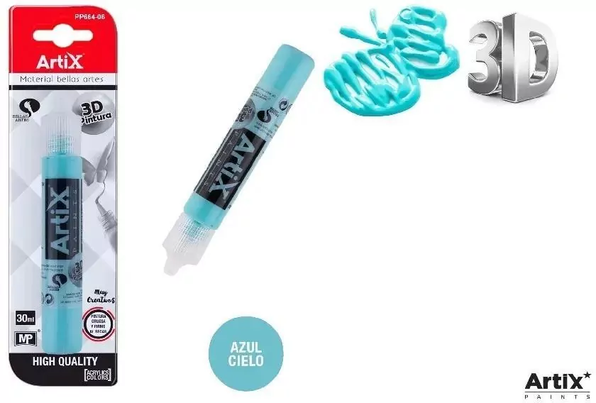 Farba strukturalna 3D jasno-niebieski 30ml - tantis.pl