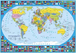 Podkład na biurko oklejany. Świat