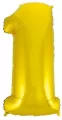 Balon foliowy. "Cyfra 1", złota, 92 cm - tantis.pl