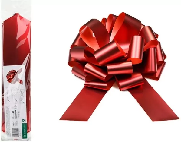 Kokarda dekoracyjna DIY czerwony 40cm - tantis.pl