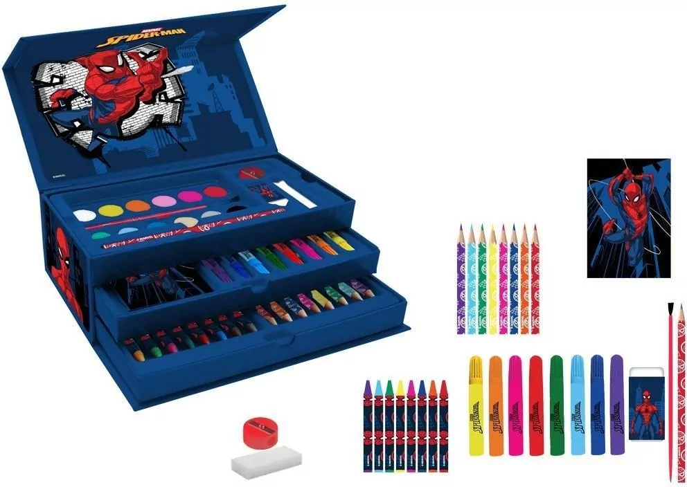 Zestaw artystyczny w kuferku Spiderman - tantis.pl