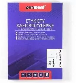 Etykiety samoprzylepne A4/100K 1x210x297mm - tantis.pl