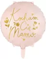 Balon foliowy Kocham Cię Mamo różowy 45cm - tantis.pl