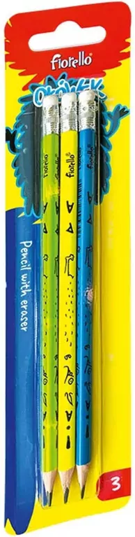 Kw trade. Ołówek z gumką, 3 sztuki - tantis.pl