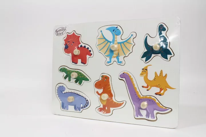 Układanka drewniana dinozaury - tantis.pl