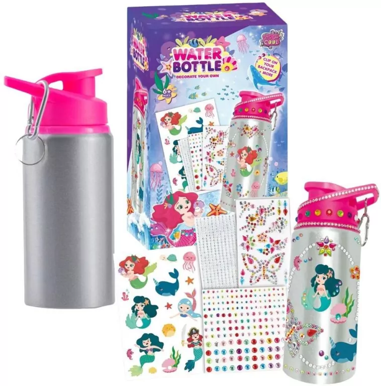 Zestaw kreatywny butelka na wodę syrenka - tantis.pl
