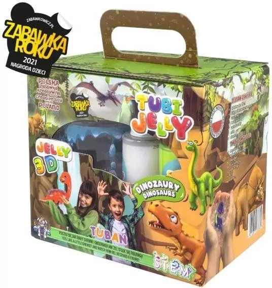 Tubi Jelly. Dinozaury. Zestaw 6 kol. + akwarium - tantis.pl