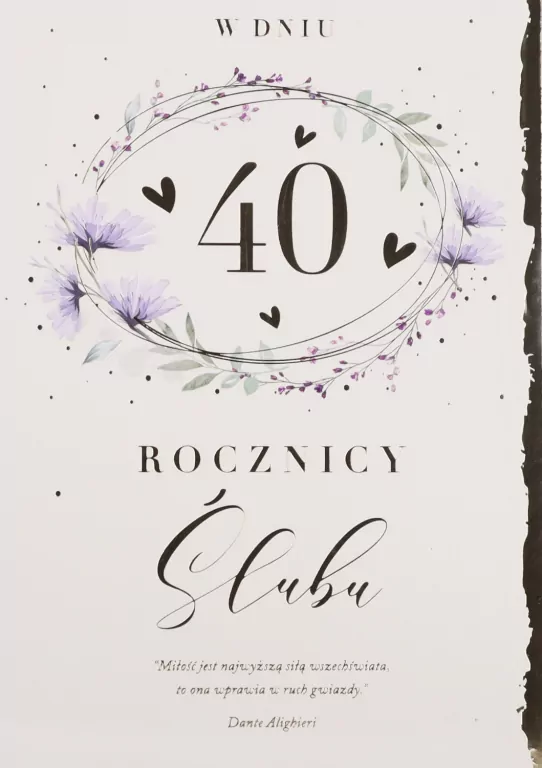 Karnet B6 Urodziny 40 - tantis.pl