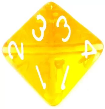 Komplet kości RPG. Żółte. Kryształowe. REBEL - tantis.pl