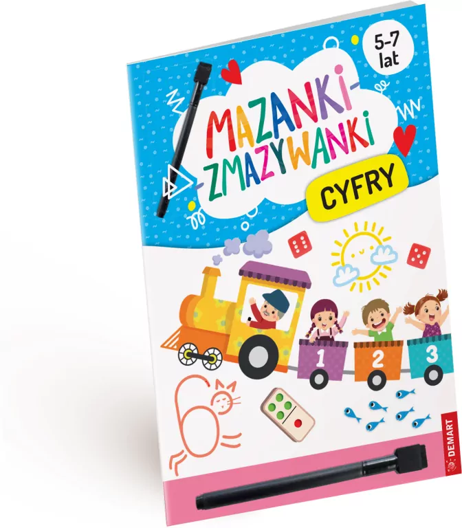 Mazanki-zmazywanki. Kolorowe cyfry. Ćwiczenia - tantis.pl