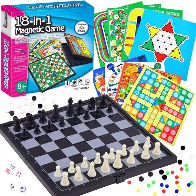 Zetaw gier planszowych 18w1 szachy - tantis.pl