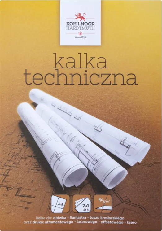 Kalka kreślarska A4 20 ark.90g - tantis.pl