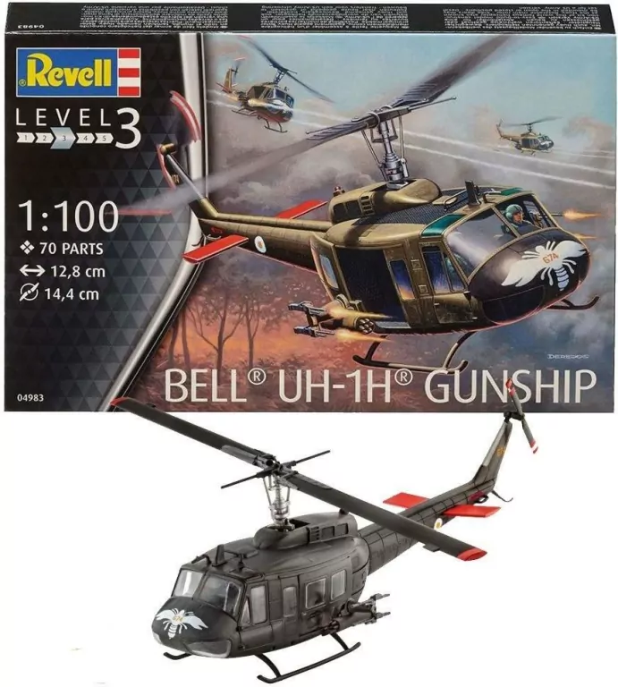 Model do składania Śmigłowiec. Bell UH-1H Gunship - tantis.pl