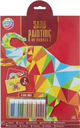 Malowanie piaskiem po numerach A4 Słoń