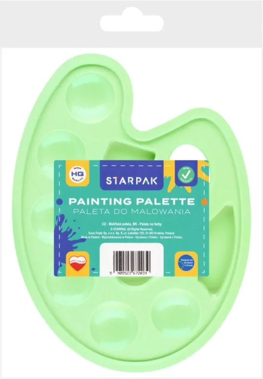Plastikowa paleta do farb pastel zielony - tantis.pl