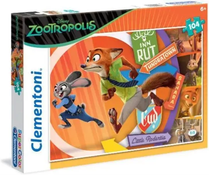 Puzzle 104 Super Kolor Zootopia 2 - tantis.pl