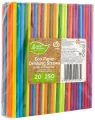 Słomki papierowe tęczowe, mix 197 x 6mm - tantis.pl