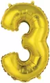 Balon foliowy 3 złoty 35cm - tantis.pl