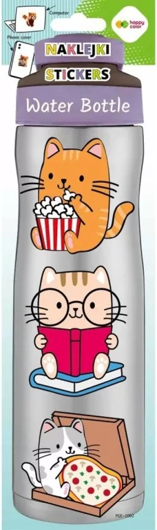 Naklejki Water Bottle Baby Cats 83x286 HAPPY COLOR - tantis.pl