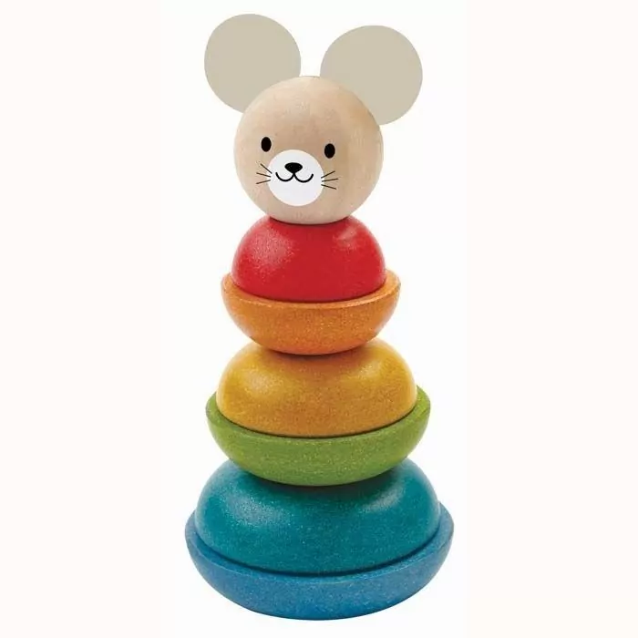 Plan Toys. Myszka wieża do układania - tantis.pl