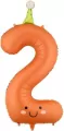 Balon foliowy Cyfra 2 pomarańczowy 86cm - tantis.pl