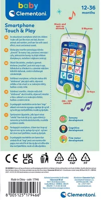 Clementoni. Smartfon dotykowy - tantis.pl