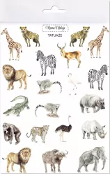 Tatuaże zmywalne. Zwierzęta Afryki