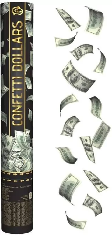 Konfetti pneumatyczne. Dolary - tantis.pl