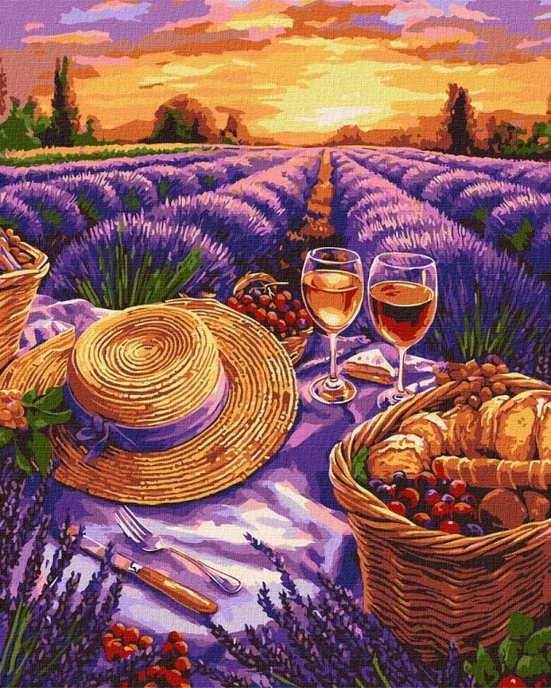 Malowanie po numerach - Purpurowy horyzont 40x50cm - tantis.pl