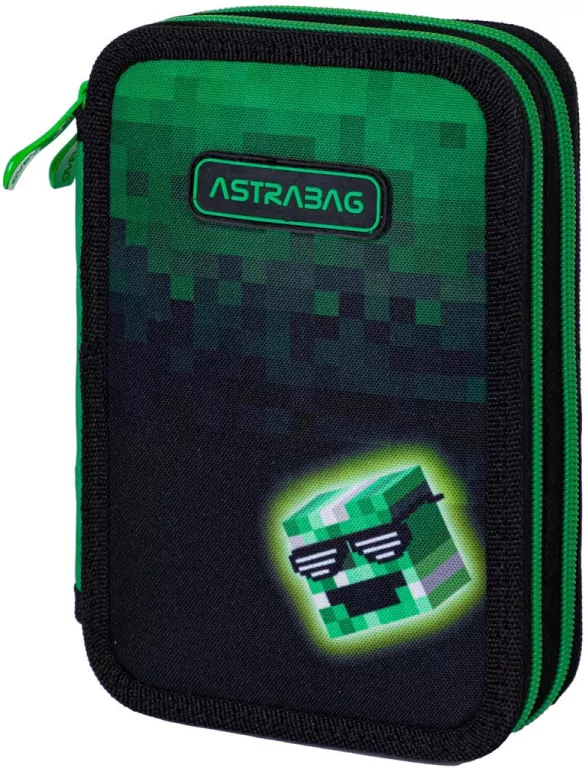 Piórnik podwójny z wyp. Pixel Hero ASTRA - tantis.pl