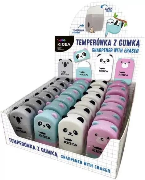Temperówka z gumką Misie mix KIDEA - tantis.pl