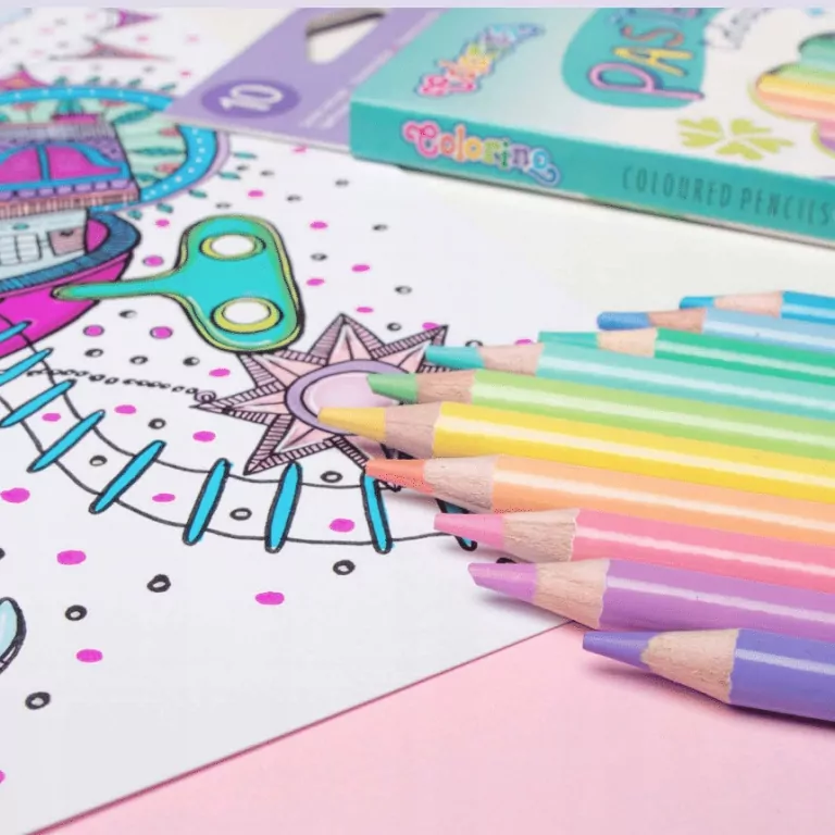 Kredki ołówkowe okrągłe. Colorino Kids. Pastel. 10 kolorów - tantis.pl
