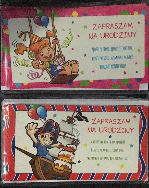 Zaproszenia Kids (opakowanie 10 sztuk) Mix wzorów - tantis.pl