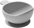 Nana's Manners Miska silikonowa z przyssawką i uchwytem szara - tantis.pl