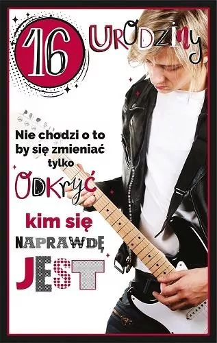 Kartka okolicznościowa. Urodziny 16 - tantis.pl