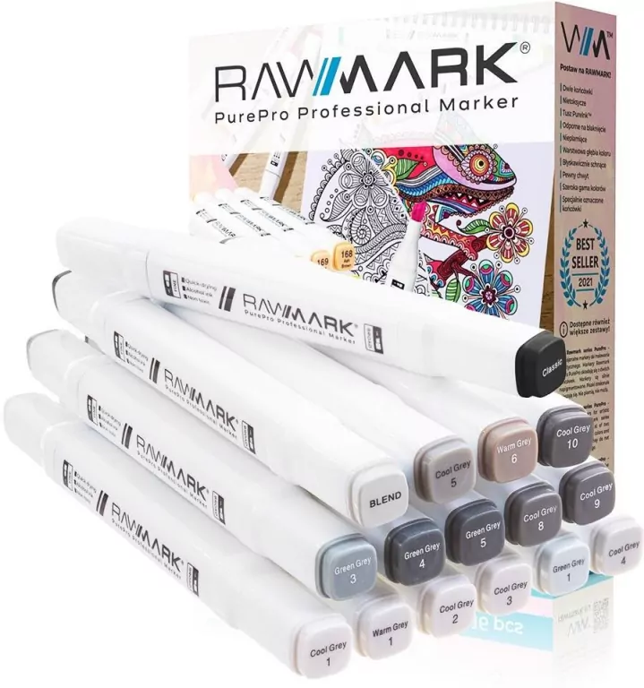 Promarkery alkoholowe. PurePro 16 Grey Tones - tantis.pl