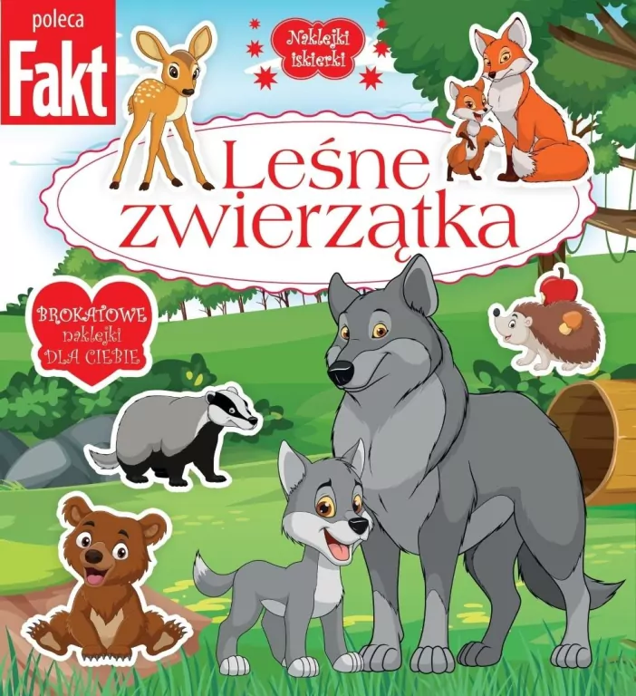 Leśne zwierzątka. Brokatowe naklejki dla ciebie - tantis.pl