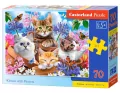 Puzzle 70. Kittens with Flowers - tantis.pl