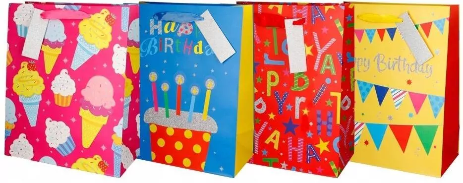 Torba prezentowa 26x32cm z brokatem mix - tantis.pl