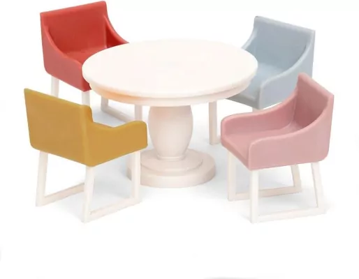Zestaw mebli do jadalni do domku dla lalek basic