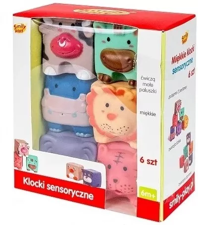 Miękkie klocki sensoryczne 6 elementów - tantis.pl