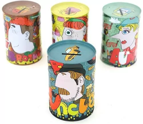 Skarbonka metalowa 12x8cm MIX - tantis.pl