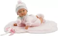 Llorens. Płacząca lalka Joelle z różowym kocykiem, 38 cm - tantis.pl