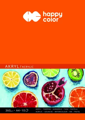 Happy Color. Blok do akrylu A4, 10 arkuszy