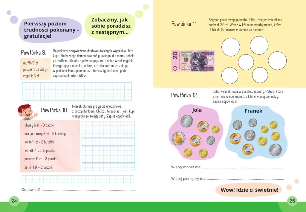Liczę pieniądze. Matematyka. Klasa 1-2. Mądry Uczeń - tantis.pl